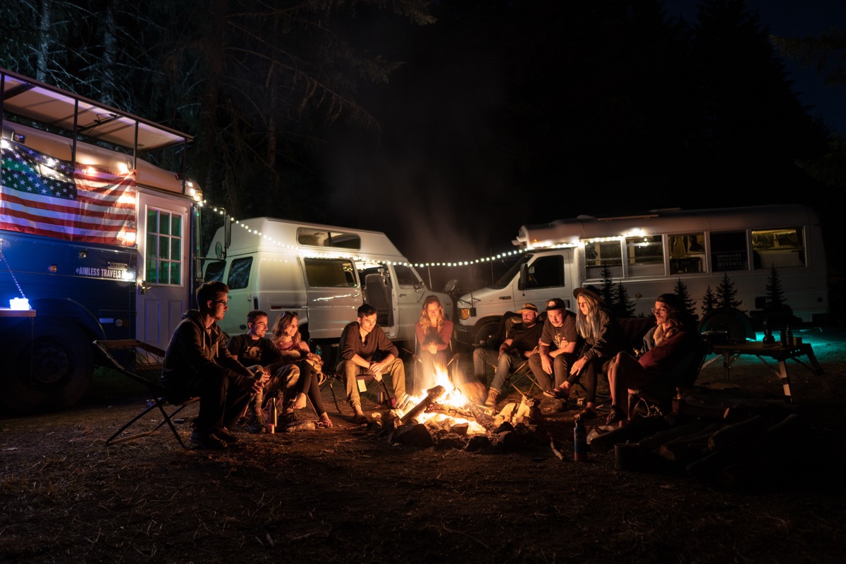 Nomad Brad around the campfire